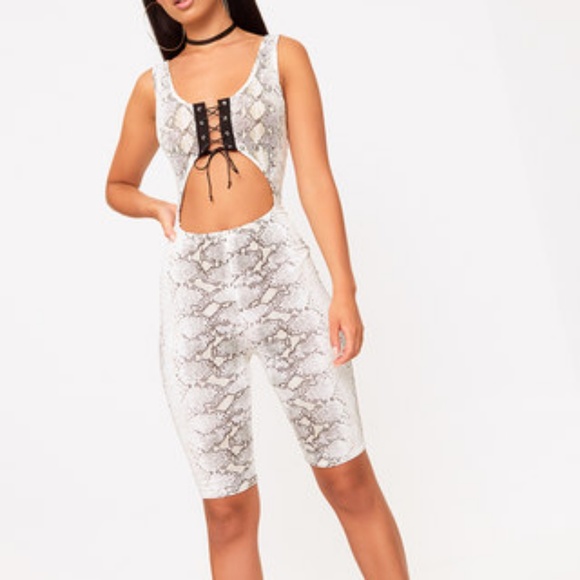 snake print unitard